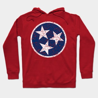 Tennessee Flag Symbol - Blue Distressed Hoodie